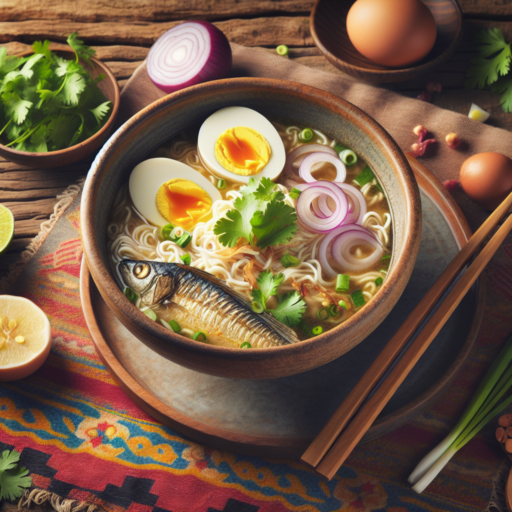 Cómo preparar Mohinga (Sopa de pescado con fideos) de Myanmar