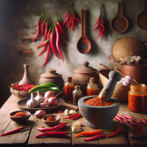 Receta de Sambal Oelek (Salsa picante) de Indonesia