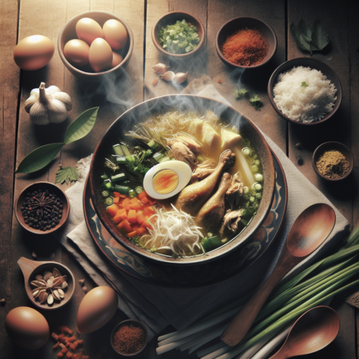 Receta de Soto Ayam (Sopa de pollo) de Indonesia
